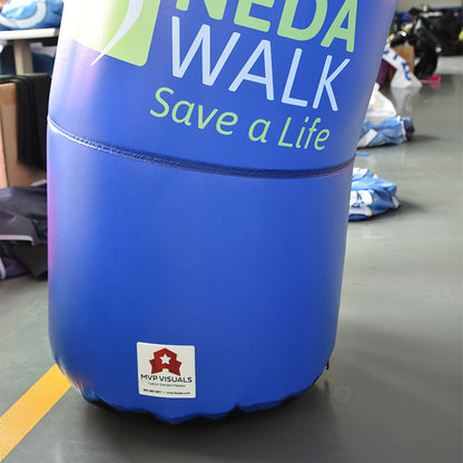 KeepFuns Blue charity event inflatable arch outdoor walking marathon arch motivational slogan publicity arch custom LOGO charity arch