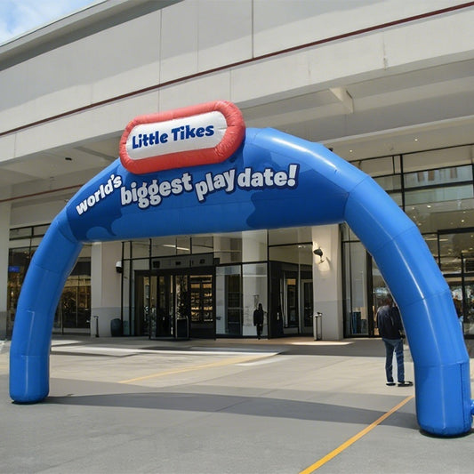 KeepFuns Blue inflatable semicircular advertising arch, brand event promotion arch, shopping mall opening promotion arch, outdoor promotion display arch