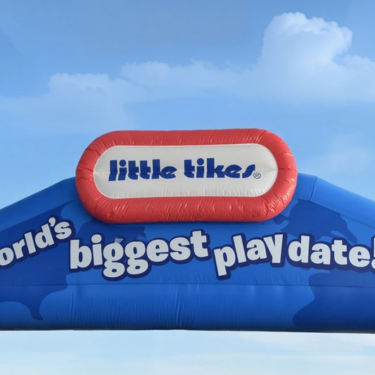 KeepFuns Blue inflatable semicircular advertising arch, brand event promotion arch, shopping mall opening promotion arch, outdoor promotion display arch