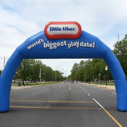 KeepFuns Blue inflatable semicircular advertising arch, brand event promotion arch, shopping mall opening promotion arch, outdoor promotion display arch