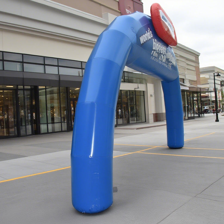 KeepFuns Blue inflatable semicircular advertising arch, brand event promotion arch, shopping mall opening promotion arch, outdoor promotion display arch