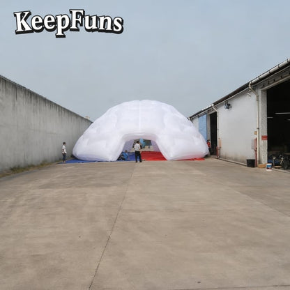 KeepFuns White brain-shaped dome inflatable tent, with fast inflation, light weight and sturdiness, suitable for advertising and brain-themed outdoor activities