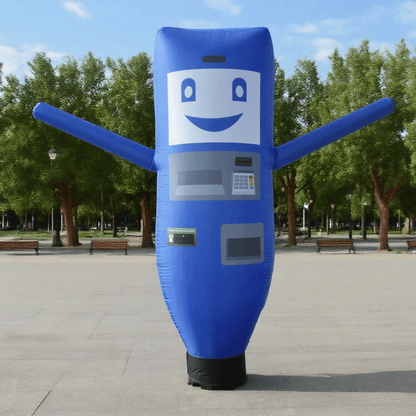 KeepFuns Cartoon ATM machine shape inflatable advertising column bank brand promotion inflatable model outdoor creative interactive display props