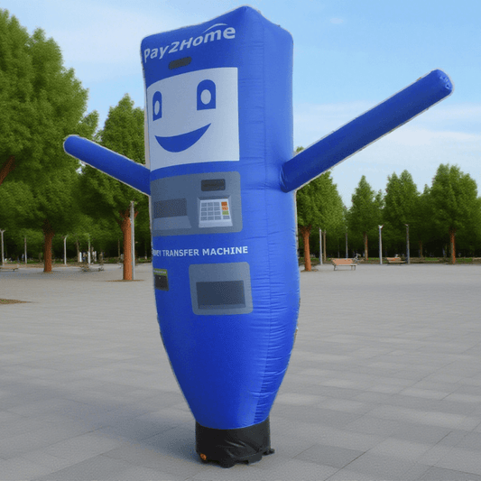 KeepFuns Cartoon ATM machine shape inflatable advertising column bank brand promotion inflatable model outdoor creative interactive display props