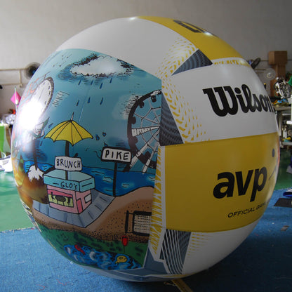 KeepFuns Cartoon beach theme inflatable advertising ball interesting illustration promotional inflatable model activity interactive giant prop ball