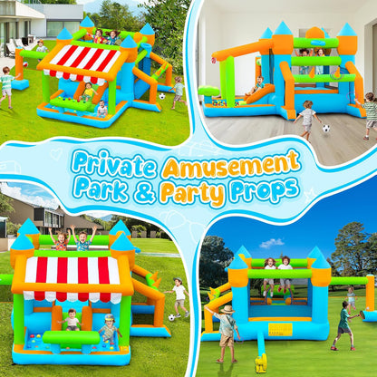 KeepFuns Children's inflatable obstacle course, outdoor slide, climbing ball pool, parent-child interactive multifunctional amusement castle