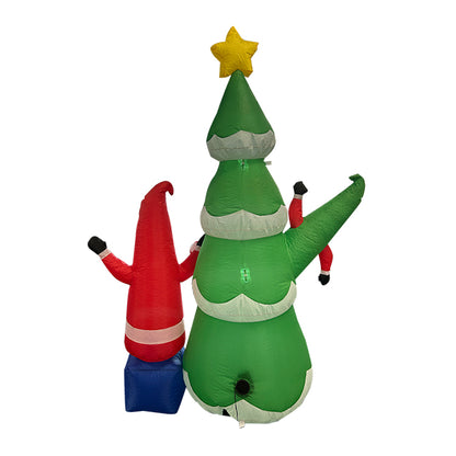 Inflatable Christmas tree outdoor decoration, Christmas yard decoration, built-in LED lights, suitable for indoor, garden, lawn, festival, party