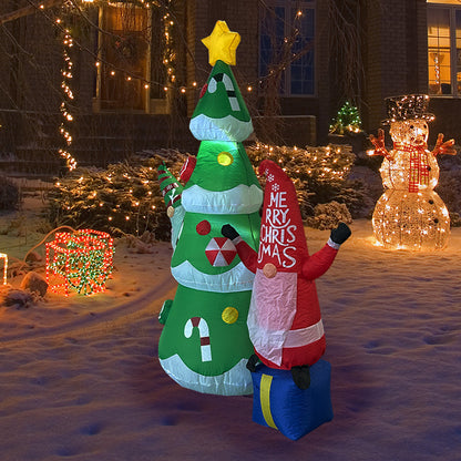 Inflatable Christmas tree outdoor decoration, Christmas yard decoration, built-in LED lights, suitable for indoor, garden, lawn, festival, party