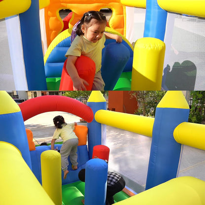 KeepFuns Colorful castle inflatable obstacle course Children's slide trampoline amusement facilities Outdoor parent-child interactive inflatable toys