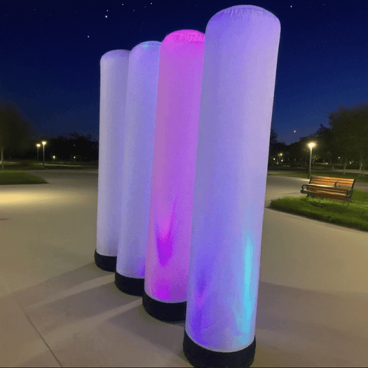 KeepFuns Colorful gradient inflatable lamppost outdoor venue atmosphere decorative lamp event layout LED luminous inflatable column