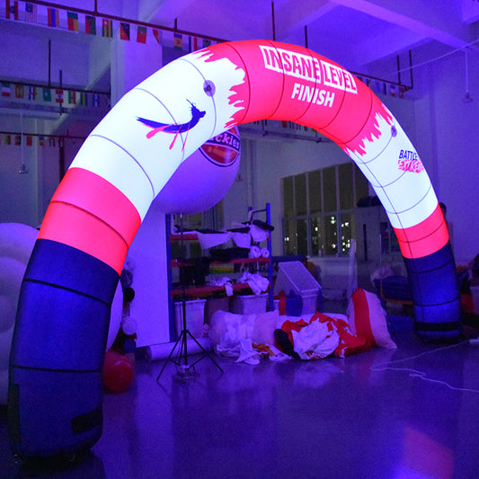 KeepFuns Colorful luminous inflatable semicircular arch Night event theme arch Brand joint promotion arch Outdoor event luminous arch