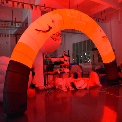 KeepFuns Colorful luminous inflatable semicircular arch Night event theme arch Brand joint promotion arch Outdoor event luminous arch