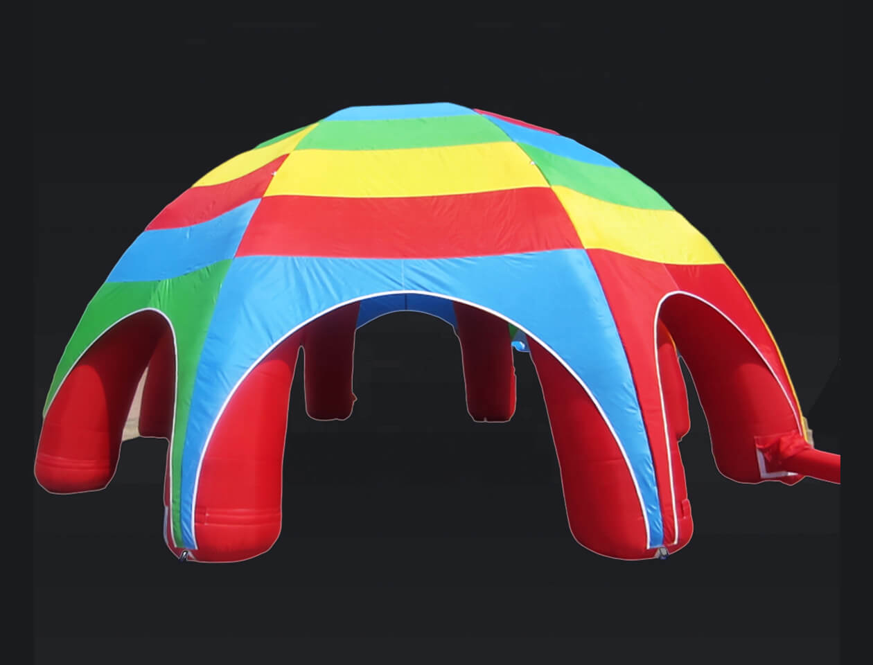 KeepFuns Color striped inflatable tent outdoor children's playground activity tent multi-color splicing exhibition sales inflatable tent