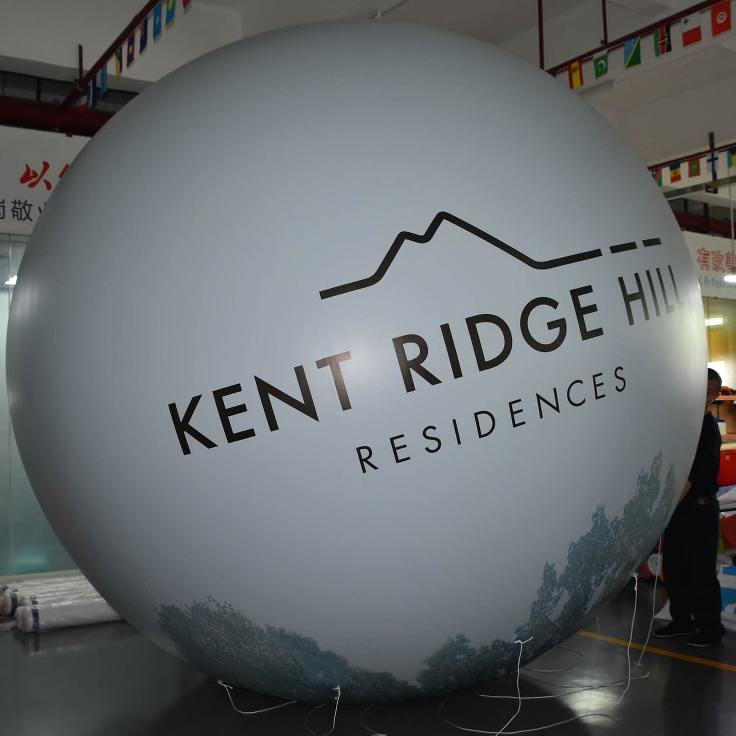 KeepFuns Customized real estate inflatable advertising ball, real estate promotion giant air model, brand promotion exclusive big ball
