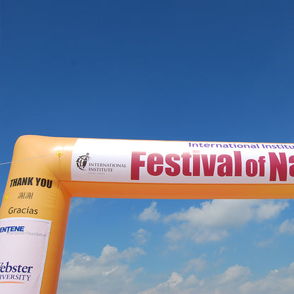 KeepFuns Customized right angle inflatable advertising arches, outdoor large-scale event arches, international cultural festivals, exhibitions, celebrations and publicity arches