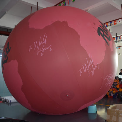 FeepFuns Custom pink inflatable advertising ball, giant brand promotion inflatable model, music tour theme event props