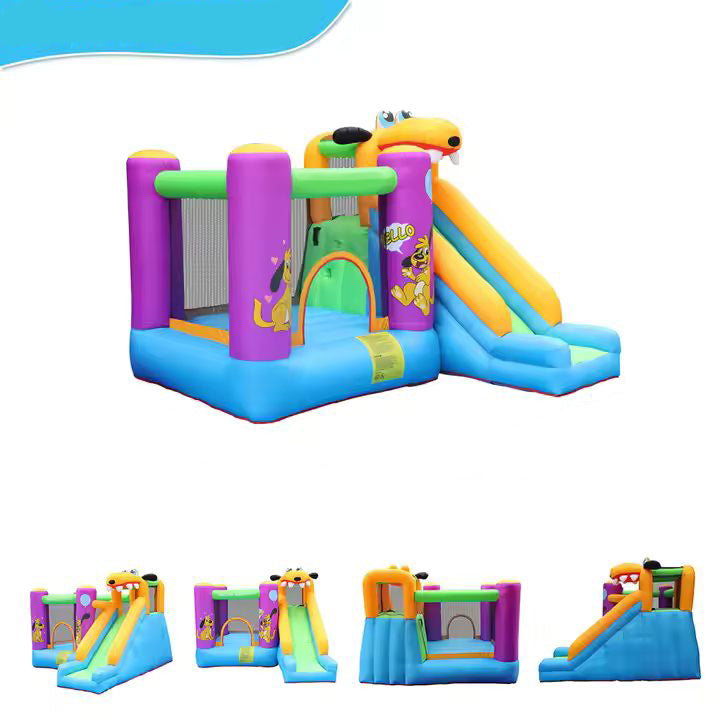 KeepFuns Cute animal inflatable castle Children's slide trampoline park Outdoor parent-child interactive amusement facilities Colorful cartoon inflatable toys