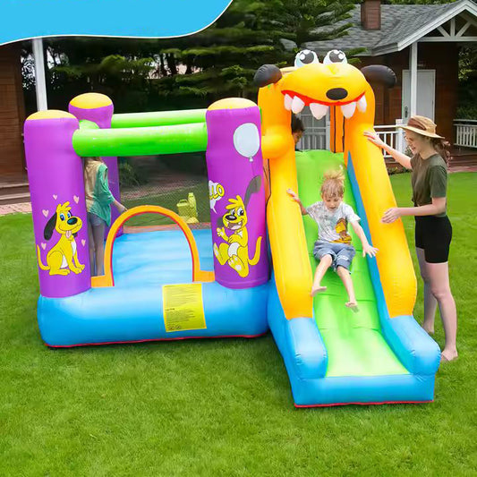 KeepFuns Cute animal inflatable castle Children's slide trampoline park Outdoor parent-child interactive amusement facilities Colorful cartoon inflatable toys