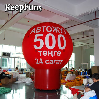 KeepFuns Customizable PVC Advertising Inflatable Balloon - Waterproof, Printable for Events & Promotions