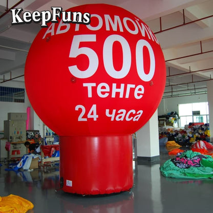 KeepFuns Customizable PVC Advertising Inflatable Balloon - Waterproof, Printable for Events & Promotions