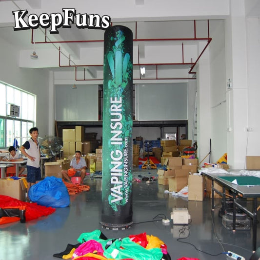 KeepFuns inflatable light tubes can be inflated quickly. They are customizable in size, color, and printed content, and are lightweight. They are suitable for store or product promotion, event promotion, etc.