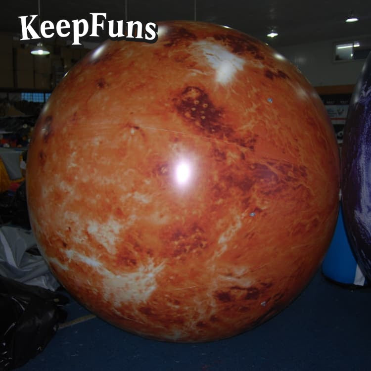 KeepFuns PVC Inflatable Planet Balloons, customizable in size and Logo, made of waterproof and durable material, suitable for mall decorations, party decorations, theme events, and advertising campaigns