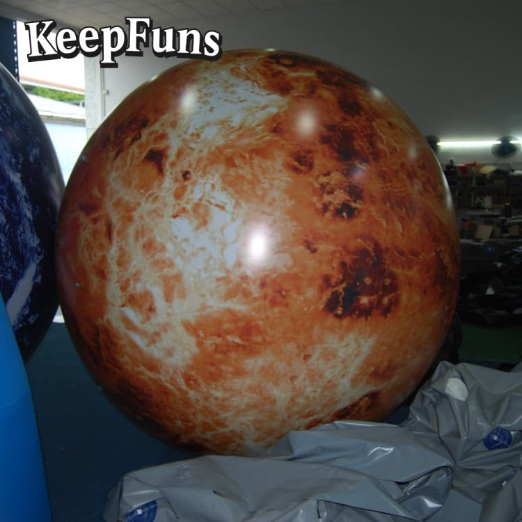 KeepFuns PVC Inflatable Planet Balloons, customizable in size and Logo, made of waterproof and durable material, suitable for mall decorations, party decorations, theme events, and advertising campaigns