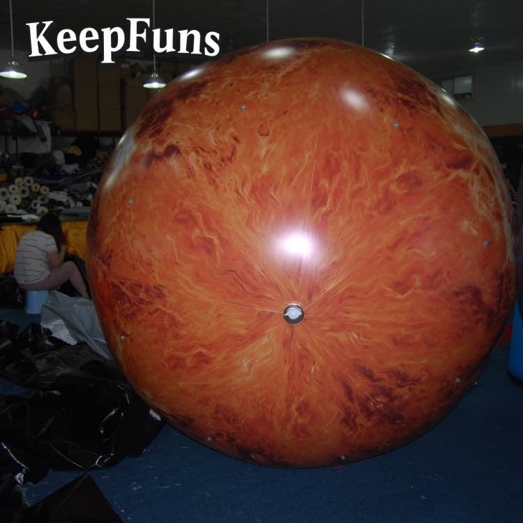 KeepFuns PVC Inflatable Planet Balloons, customizable in size and Logo, made of waterproof and durable material, suitable for mall decorations, party decorations, theme events, and advertising campaigns