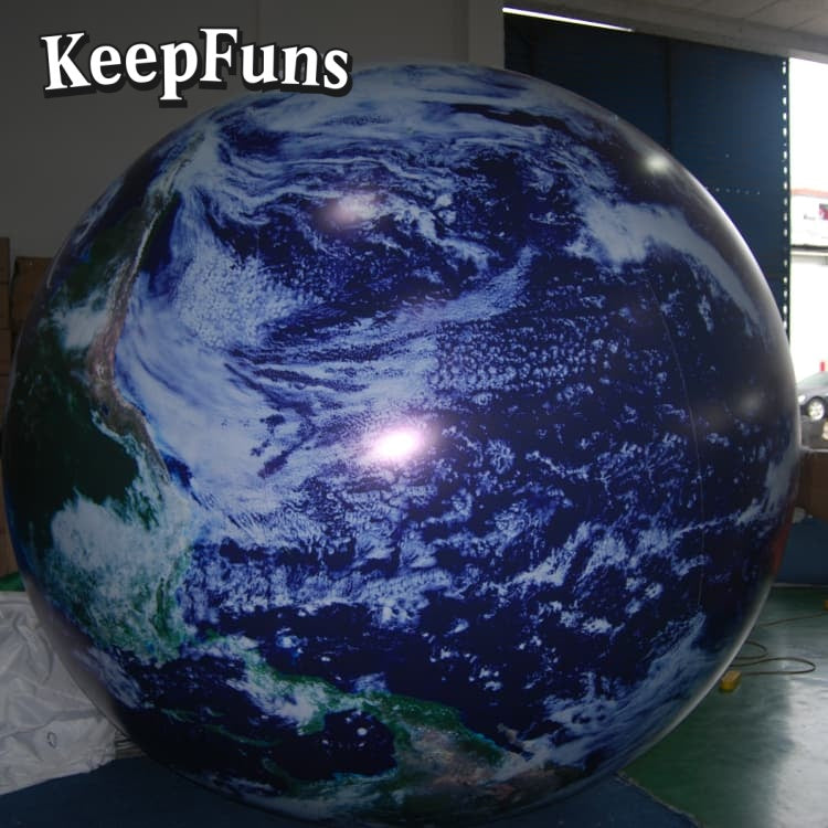 KeepFuns PVC Inflatable Planet Balloons, customizable in size and Logo, made of waterproof and durable material, suitable for mall decoration, party decoration, theme events, and advertising