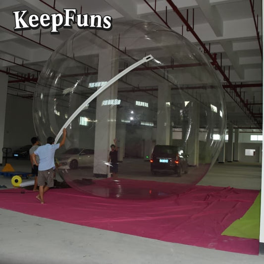 KeepFuns Transparent PVC inflatable balloons, customizable in size and Logo, made of waterproof and durable materials, suitable for mall decorations, party decorations, theme events, and advertising campaigns.