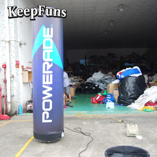 KeepFuns Inflatable Advertising Light Tubes: Customizable (color, size, print), easy to inflate, durable, ideal for ads, malls, clubs, courtyards.
