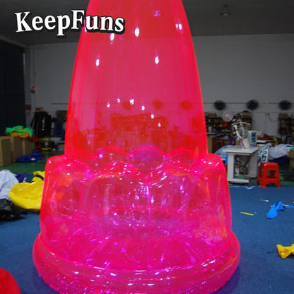 KeepFuns PVC Pink Waterproof Model - Custom Logo for Brand Marketing, Mall Events & Party Decor