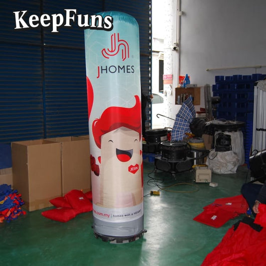 KeepFuns inflatable light tubes feature rapid inflation. They can be customized in size, color, and printed content, and are lightweight. They are suitable for store or product promotion, event promotion, etc.