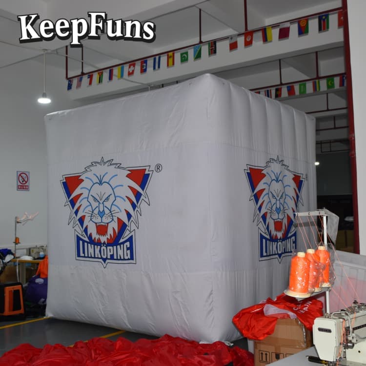 KeepFuns PVC Waterproof Cube Inflatable Ball - Custom Logo Print for Brand Marketing & Mall Events