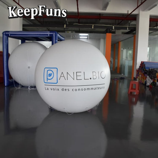 KeepFuns PVC inflatable balloons, with customizable sizes and logos. The material is waterproof and durable, suitable for shopping mall decorations, party adornments, theme events, and advertising promotions.