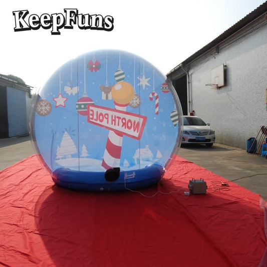 KeepFuns PVC Inflatable Snow Balloons, customizable in size and Logo, with waterproof and durable materials, suitable for mall decorations, party decorations, theme events, and advertising promotions