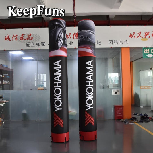 KeepFuns inflatable light tubes can be inflated quickly. They are customizable in size, color, and printed content, and are lightweight. They are suitable for store or product promotion, event promotion, etc.