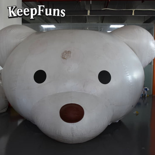 KeepFuns PVC Inflatable Polar Bear Billboard - Customizable, Logo-Friendly for Event Promotion & Merchandise Display