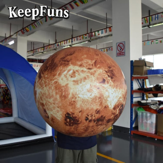 KeepFuns PVC Inflatable Planet Balloons, customizable in size and Logo, made of waterproof and durable material, suitable for shopping mall decorations, party decorations, theme events, and advertising promotions