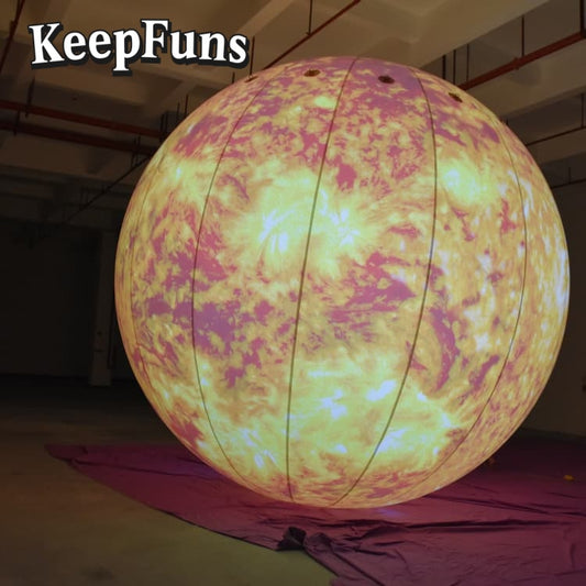 KeepFuns PVC Inflatable Planet Balloons, customizable in size and Logo, made of waterproof and durable material, suitable for shopping mall decorations, party decorations, theme events, and advertising promotions