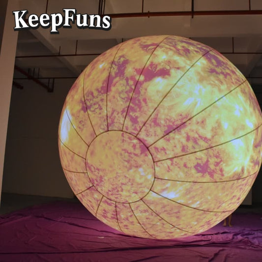 KeepFuns PVC Inflatable Planet Balloons, customizable in size and Logo, made of waterproof and durable material, suitable for shopping mall decorations, party decorations, theme events, and advertising promotions