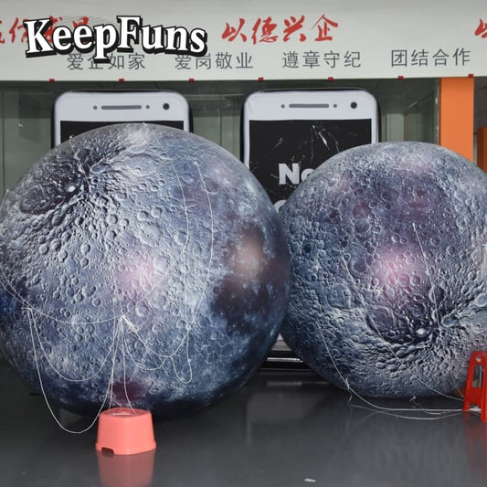 KeepFuns PVC Inflatable Planet Balloons, customizable in size and Logo, made of waterproof and durable material, suitable for mall decoration, party decoration, theme activities, and advertising