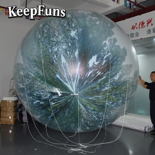 KeepFuns PVC Inflatable Planet Balloons, customizable in size and Logo, with waterproof and durable materials, suitable for shopping mall decorations, party decorations, theme events, and advertising promotions