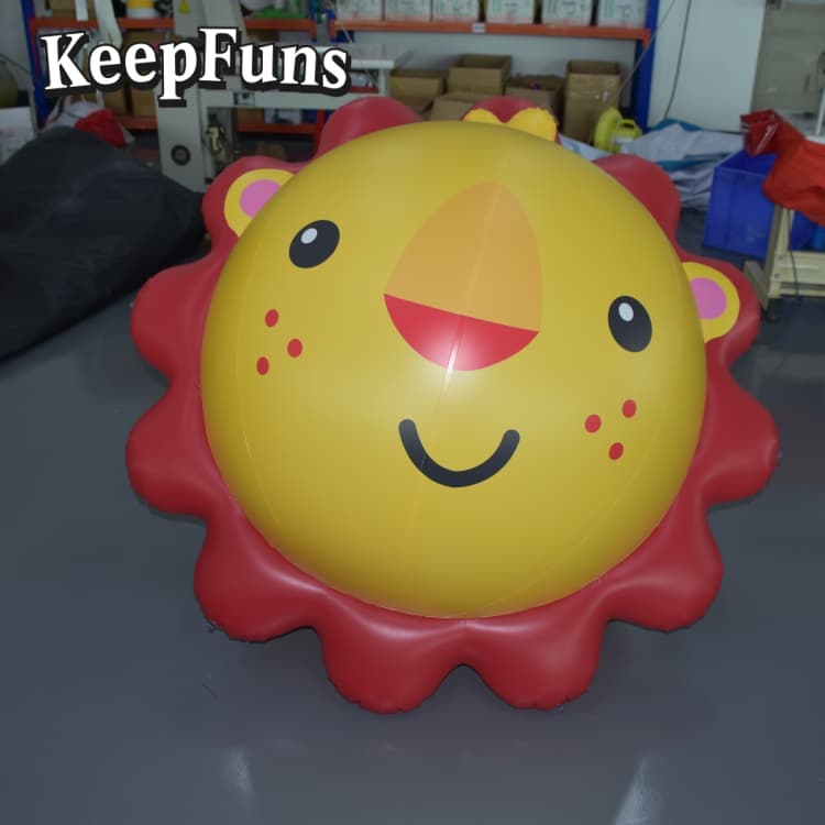 KeepFuns Customizable PVC Sun-Shaped Inflatable Ball - Waterproof Logo Print for Advertising/Events/Parties