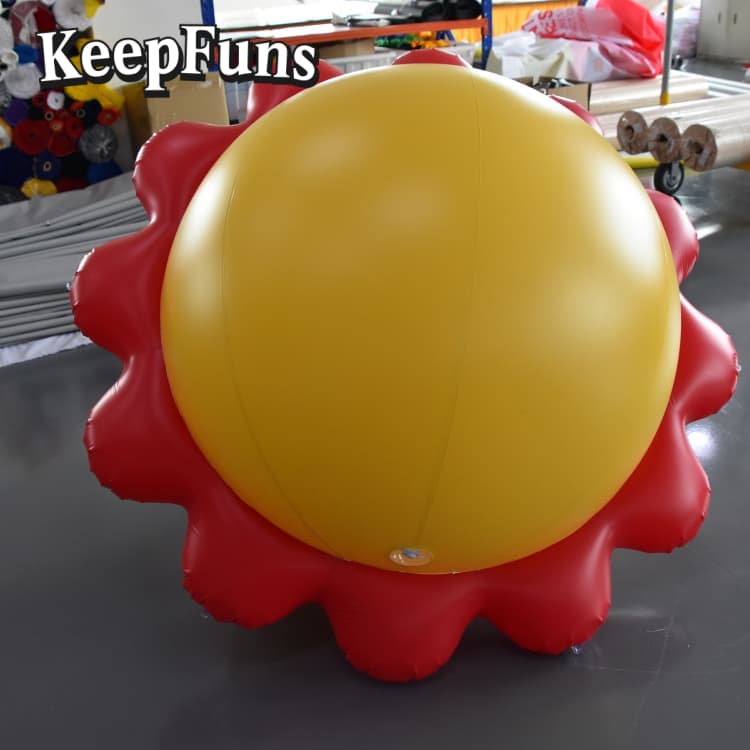 KeepFuns Customizable PVC Sun-Shaped Inflatable Ball - Waterproof Logo Print for Advertising/Events/Parties