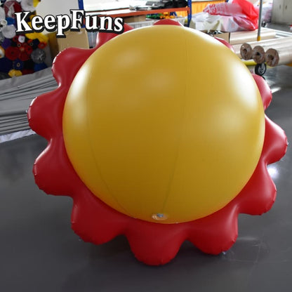 KeepFuns Customizable PVC Sun-Shaped Inflatable Ball - Waterproof Logo Print for Advertising/Events/Parties