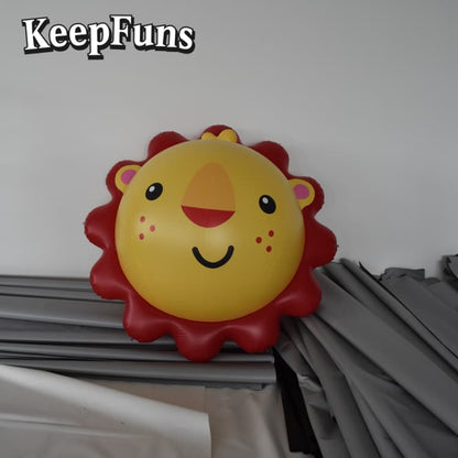 KeepFuns Customizable PVC Sun-Shaped Inflatable Ball - Waterproof Logo Print for Advertising/Events/Parties