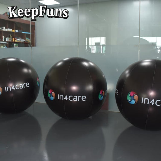 KeepFuns PVC inflatable balloons, with customizable sizes and logos, are made of waterproof and durable materials, suitable for mall decorations, party decorations, theme events, and advertising promotions.