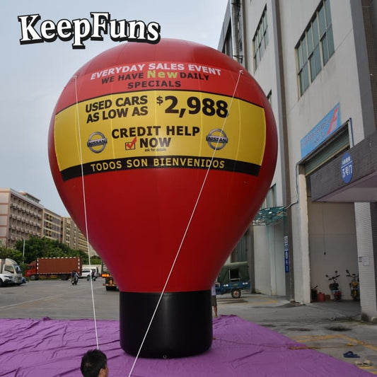 KeepFuns Inflatable Advertising Floor Balloons: Customizable (color, size, print), easy to inflate, durable, ideal for ads, supermarket promotions, outdoor events.