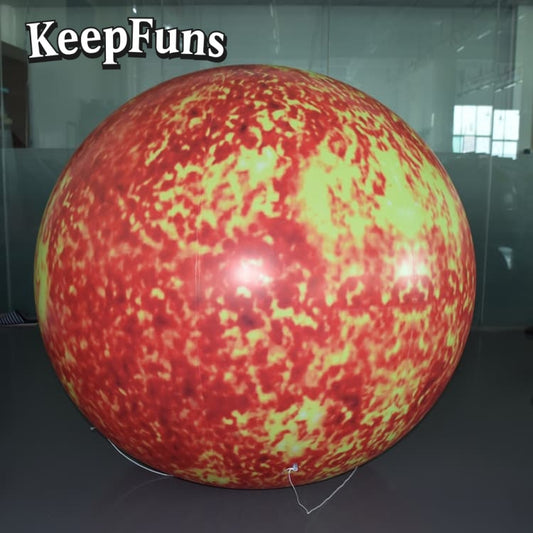 KeepFuns PVC Inflatable Planet Balloons, customizable in size and Logo, made of waterproof and durable materials, suitable for mall decorations, party decorations, theme events, and advertising promotions